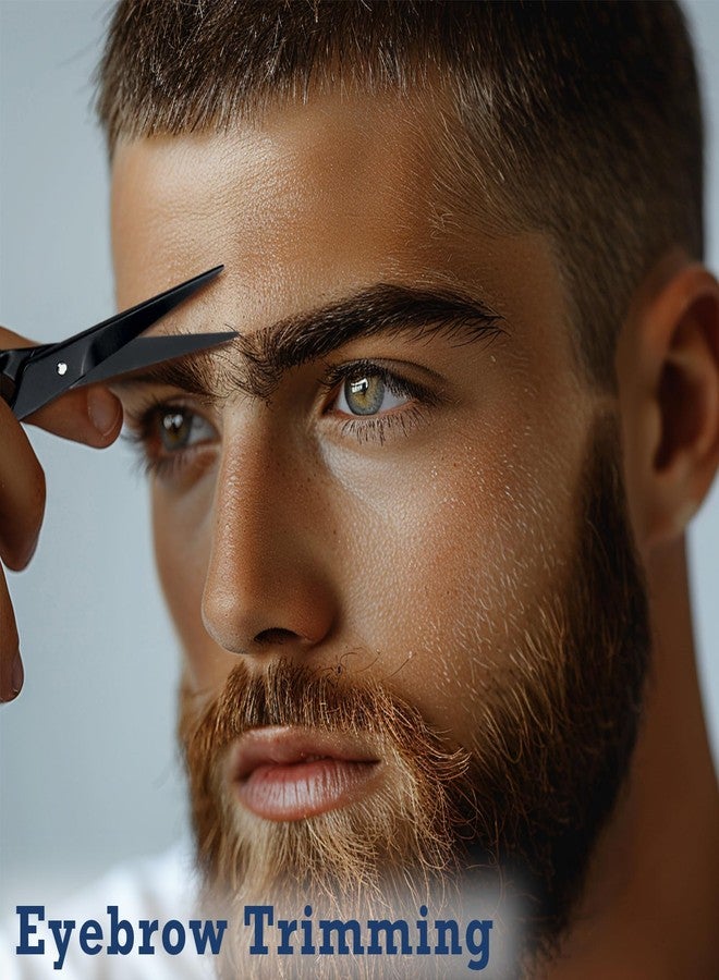 Zoolinn Sharp Stainless Steel Shears - Black - Professional Beard & Mustache Scissors for Precise Trimming of Facial Hair, Eyebrows, and Mustache - Image 4